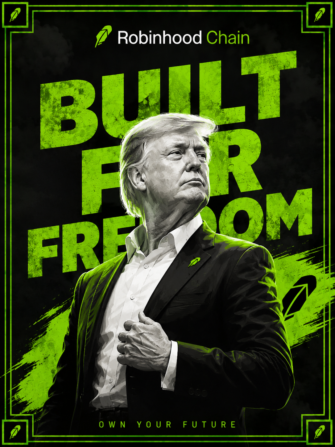 $AMERICA Built for Freedom poster on Robinhood Chain